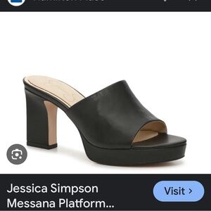 Jessica Simpson sexy MESSANA platform heels . Black